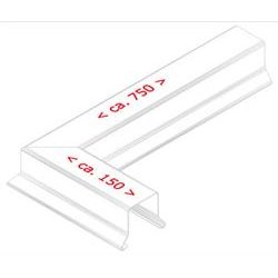 Hjrne for alu-sternkapsel 25 mm ryg, l = 0,5 m