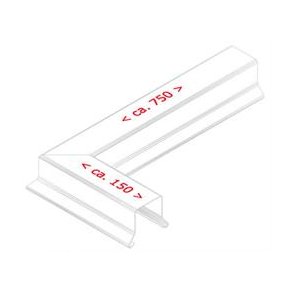 Hjrne for alu-sternkapsel 35 mm ryg, l = 0,5 m