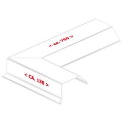 Udv.hj. f. alu-sternk. 45 mm ryg, 45 gr. b.k., l = 0,9 m