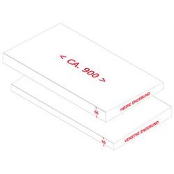 Endestykke hjre f. alu-murkroneafdkning skr 340 mm, l = 0,9 m. Sort RAL 9005