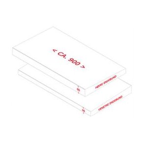 Endestykke hjre f. alu-murkroneafdkning skr 340 mm, l = 0,9 m. Sort RAL 9005