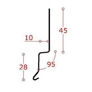 Alu-pladesamleprofil 10 mm forstning, l = 1,5 m. Hvid RAL 9010
