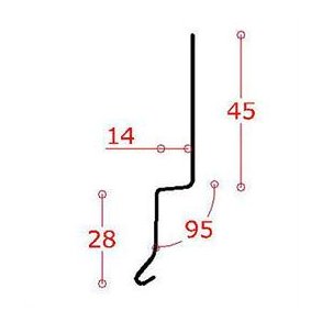 Alu-pladesamleprofil 14 mm forstning, l = 1,5 m. Hvid RAL 9010