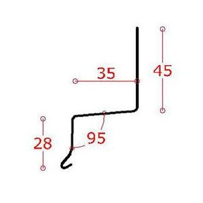 Alu-facadesamleprofil 35 mm forstning, l = 1,5 m. Hvid RAL 9010