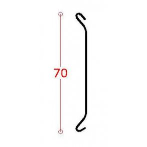 Alu-fugeliste 70 mm forkant, l = 1,5 m.