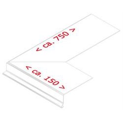 Udv. hj. f. alu-murkr.kant 30 mm forkant, l = 0,9 m.