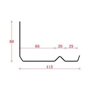 Alu-vandrende dobb. 115 mm, l = 1,5 m. 