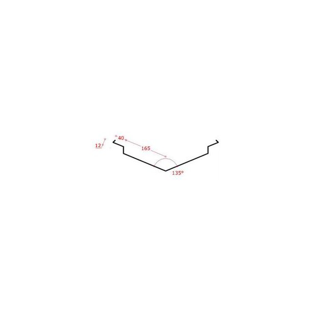 Zink-skotrende dobb. 165/12 mm, l = 1,0 m.
