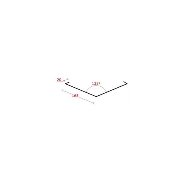 Alu-skotrende enkelt 165 mm, l = 1,5 m.