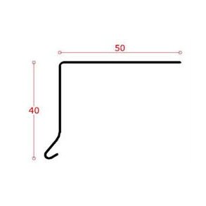Alu-skotrende tagfod 40 mm, l = 1,5 m.